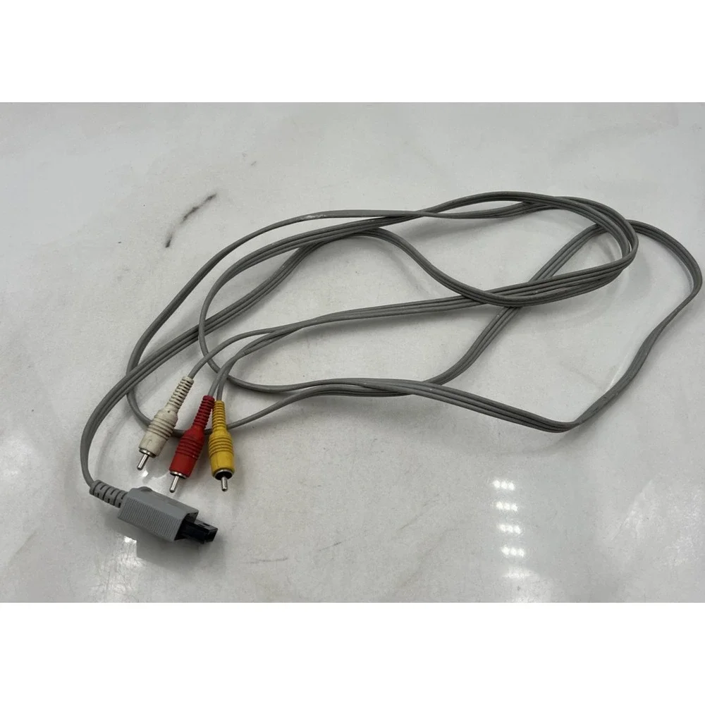Nintendo Wii AV Cable RVL-009 Genuine OEM Composite Video RCA Cord Grey